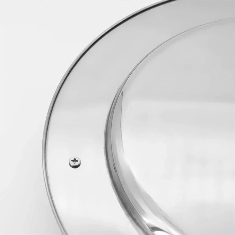 Round Steel Serving Tray with Wooden Handles - Image 18