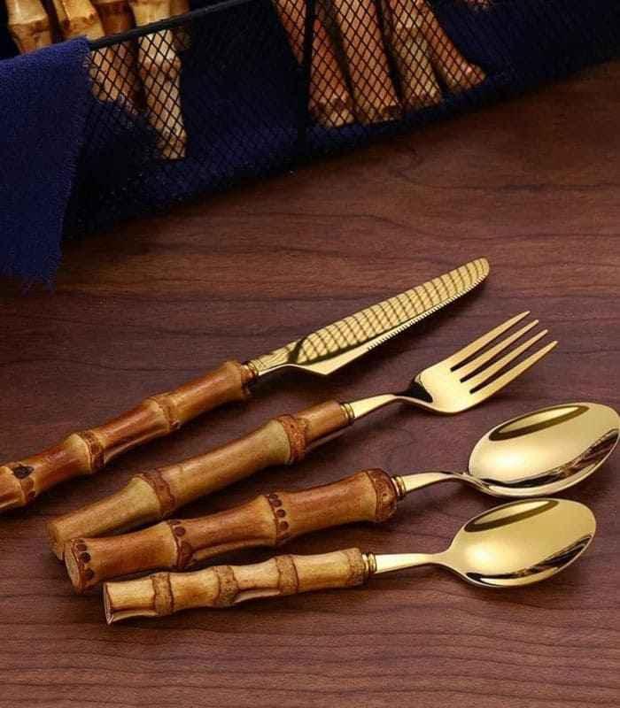 Bali 24-Piece Bamboo Cutlery Set - Image 12