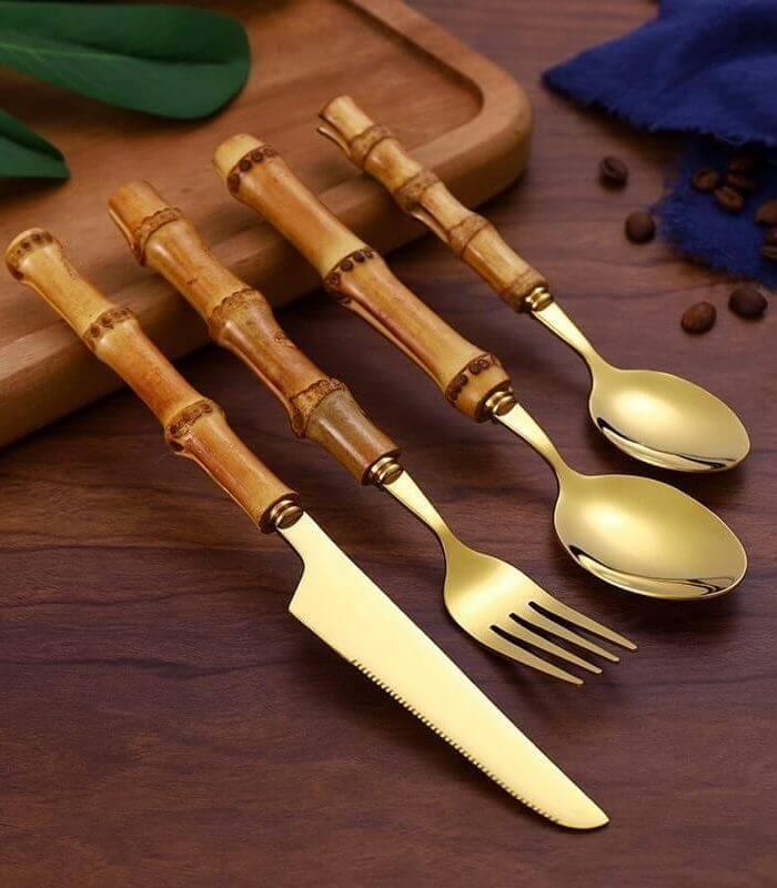 Bali 24-Piece Bamboo Cutlery Set - Image 14