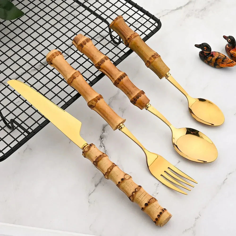 Bali 24-Piece Bamboo Cutlery Set - Image 3