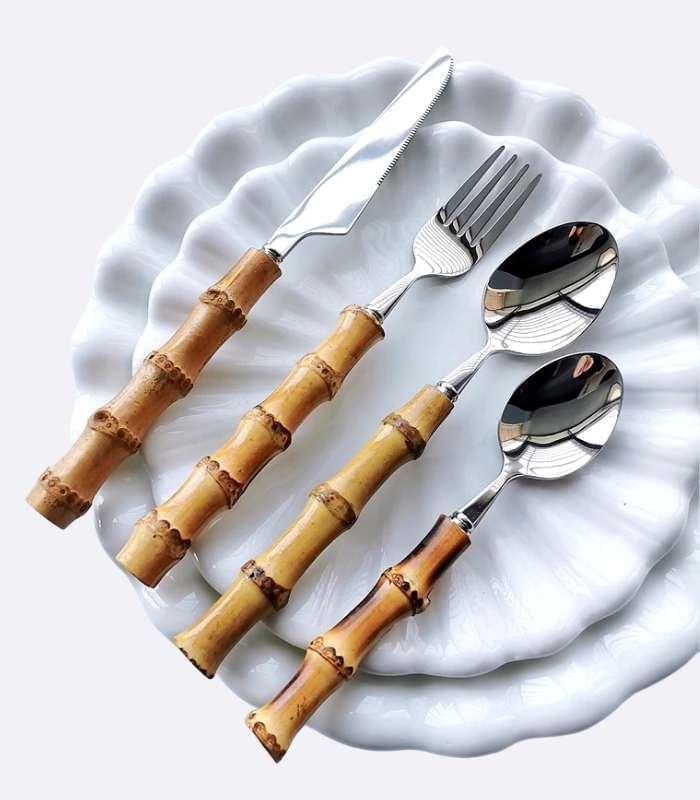 Bali 24-Piece Bamboo Cutlery Set - Image 5