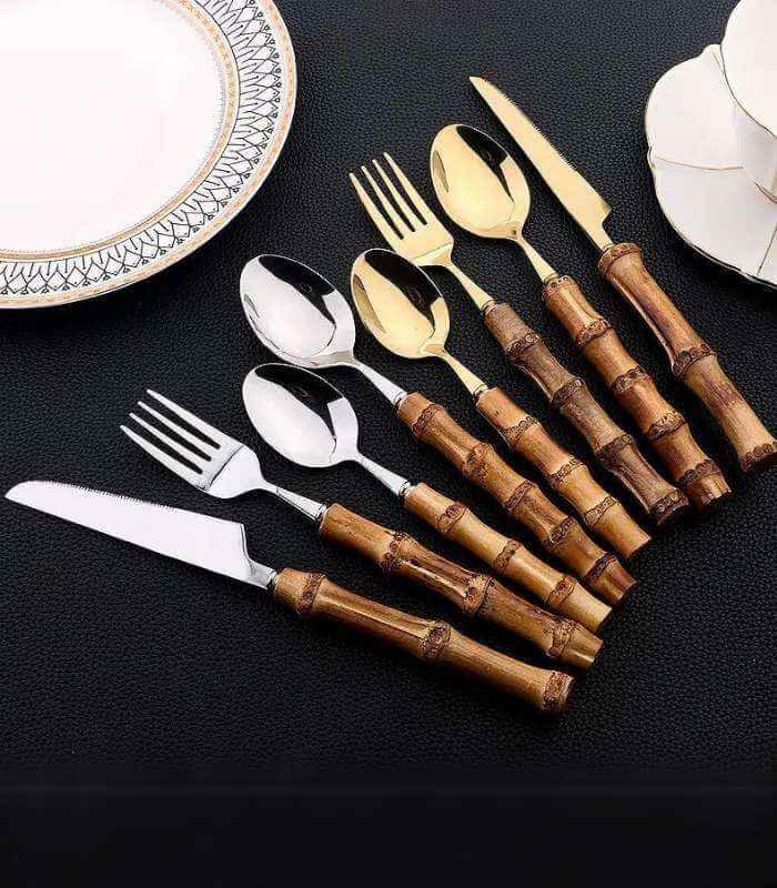 Bali 24-Piece Bamboo Cutlery Set - Image 6