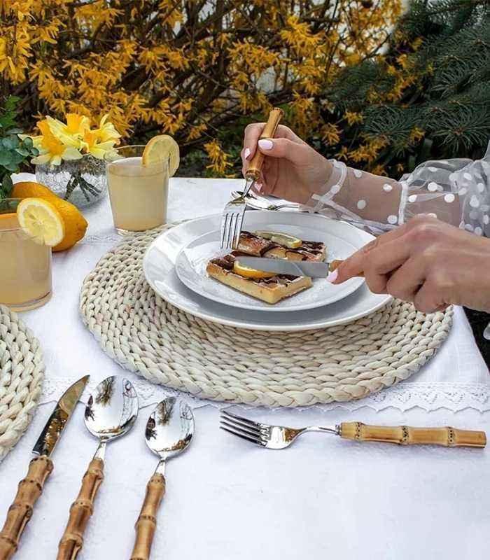 Bali 24-Piece Bamboo Cutlery Set - Image 9