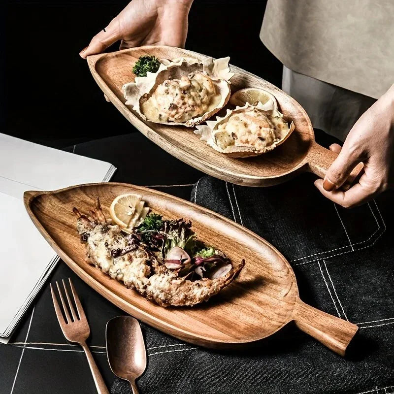 Leaf Wooden Serving Platter - Image 2