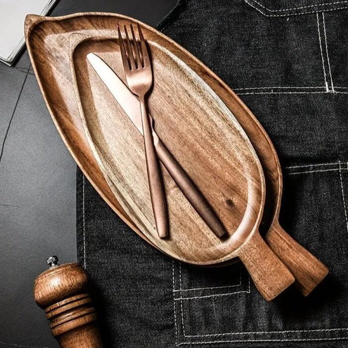 Leaf Wooden Serving Platter - Image 5