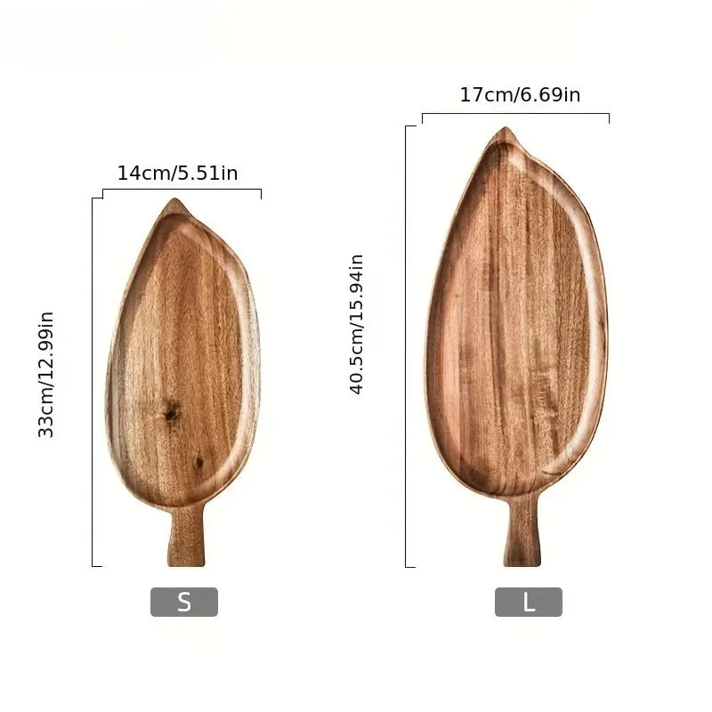 Leaf Wooden Serving Platter - Image 7