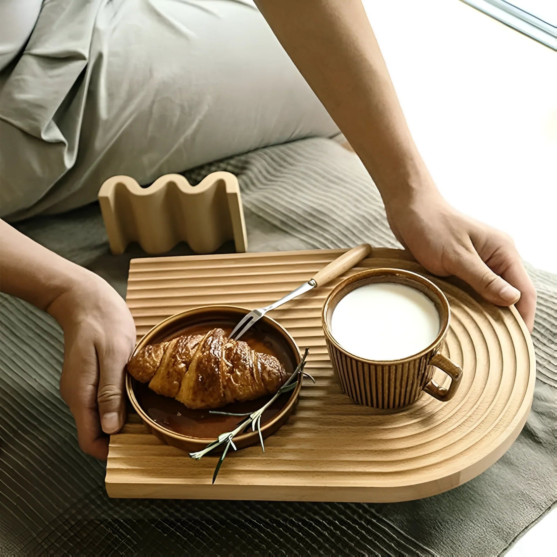 Ripple Wooden Tray - Image 2