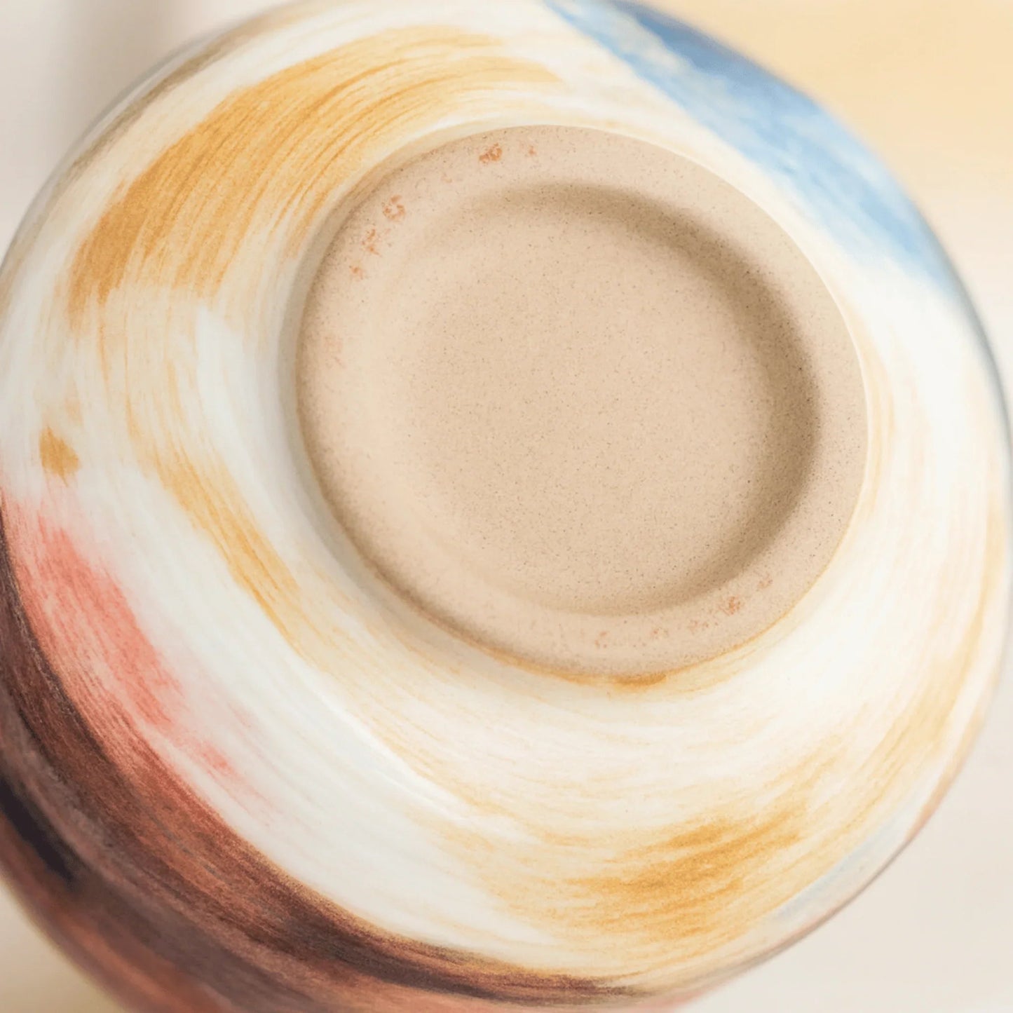 Rosette 6-Piece Ceramic Latte Cup Set - Image 9