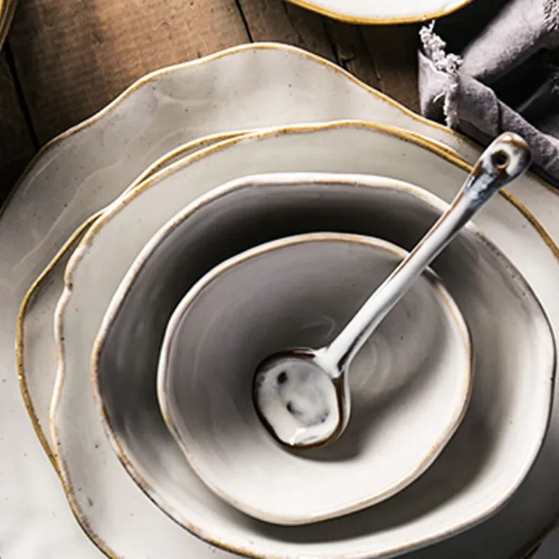 Sculpted Ceramic Dining Set