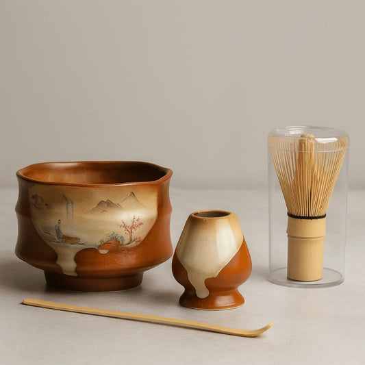 Yoru 4-Piece Ceramic Matcha Set
